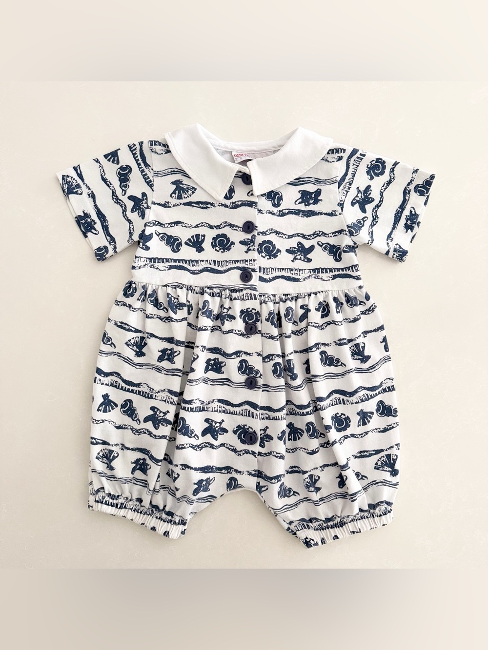 Vintage Geneviève Lapierre Sailor Bubble Romper • Size 2